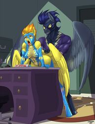 anthro equine female friendship_is_magic grin hi_res horse male mammal my_little_pony open_mouth pony sex shadowbolts_(mlp) siberwar spitfire_(mlp) straight tongue tongue_out wings wonderbolts_(mlp)