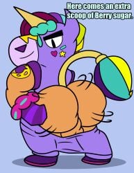 ass balls berry_(brawl_stars) brawl_stars costume gay gooeysin human ice_cream male muscular pants_down presenting presenting_hindquarters sprinkles tagme tattoo unicorn