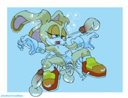 asphyxiation balls breasts bubbles coolblue cream_the_rabbit cum cum_drip cum_in_pussy cum_inside drowning exposed_torso female footwear handwear nipples nude penetration penis pussy sega sex sonic_(series) sonic_the_hedgehog_(series) underwater underwater_sex vaginal vaginal_penetration water young