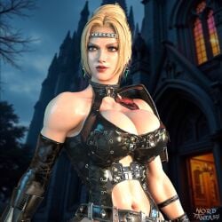 3d big_breasts blue_eyes breasts busty dead_or_alive female female_focus female_only hourglass_figure kunoichi long_hair ninja ninja_gaiden nordfantasy rachel_(ninja_gaiden) tagme tecmo
