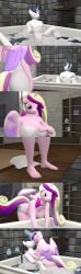 3d_(artwork) absurd_res alicorn anthro bathtub biped blue_hair breasts closed_eyes detailed_background digital_media_(artwork) duo equid equine eyelashes feathered_wings feathers female friendship_is_magic hair hasbro hi_res horn inside kissing magic male male/female mammal multicolored_hair my_little_pony mythological_creature mythological_equine mythology nipples nude papadragon69 partially_submerged pink_body princess_cadance_(mlp) pupils shining_armor_(mlp) smile thick_thighs three-quarter_view unicorn water white_body wings