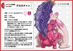 absurd_res balls big_hands border censored condom filled_condom furry futanari generation_9_pokemon genitals gynomorph hair hi_res intersex japanese_text mosaic_censorship navel nikunigushii nintendo nipple_piercing nipples penis piercing pink_body pink_hair pink_skin pokemon pokemon_(species) purple_eyes purple_penis red_border sexual_barrier_device simple_background solo spiked_penis spikes spikes_(anatomy) text tied_condom tinkaton translation_request vein veiny_penis white_background