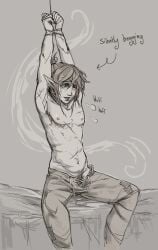 bondage crying dacryphilia femboy link link_(tears_of_the_kingdom) male transmasc