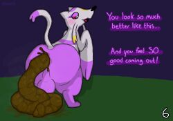after_vore anus ass backsack balls blush comic cruelty death dialogue digital_media_(artwork) dirty_talk disposal eyelashes fatal_vore feces generation_5_pokemon genitals looking_back looking_pleasured male male_pooping mienshao musk narrowed_eyes nintendo page_number perineum pincoosh pokemon pokemon_(species) raised_tail rear_view red_eyes scat scatplay semi-anthro signature snuff speech_bubble stink_fumes tail vore