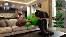 2girls 3d animal_humanoid anthro ass_bigger_than_head big_ass big_breasts big_thighs breasts breasts_bigger_than_head bursting_breasts bust busty canine canine_humanoid chest curvaceous curvy curvy_figure dj_nora enormous_ass enormous_breasts female giant_ass giant_breasts gigantic_ass gigantic_breasts hips hourglass_figure huge_ass huge_breasts huge_thighs humanoid hyper_ass hyper_breasts large_ass large_breasts large_thighs legs massive_ass massive_breasts mature mature_female original original_character qhala_tessa qhalaworks slim_waist thick thick_hips thick_legs thick_thighs thighs voluptuous waist wide_hips wide_thighs