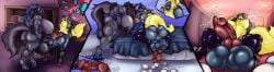 absurd_res animal_genitalia anthro balls bed bedroom big_balls big_breasts big_penis blush bodily_fluids breast_expansion breast_growth breasts canid canine canis claws clothed clothing cum darius_aurelius dariusaurelius digital_media_(artwork) duo egg egg_bulge egg_in_balls egg_in_urethra egg_insertion erection expansion felid fox fur furniture fusion gender_transformation generation_4_pokemon generation_5_pokemon genital_fluids genitals growth gynomorph hair hi_res huge_breasts huge_cock hybrid intersex intersex/intersex intersex/male lucario male mammal monster mtf_transformation nintendo nipples nude open_mouth oviposition ovipositor_in_penis penetration penile penile_penetration penis penis_in_penis pokemon pokemon_(species) pokemon_fusion precum sex sound_effects tail teeth text tongue transformation urethral urethral_bulge urethral_oviposition urethral_penetration wolf zoroark
