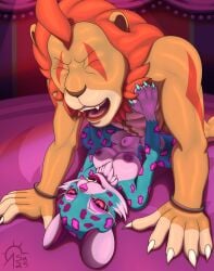 2025 4_fingers 5_fingers anthro anthro_on_anthro anthro_penetrated anthro_penetrating anthro_penetrating_anthro blue_nose breasts circus clawroline closed_eyes duo fangs felid female fingers fur hi_res humanoid_hands kirby_(series) leongar leopard lion male male/female mammal mane markings multicolored_body multicolored_fur muscular muscular_anthro muscular_male navel nintendo nipples nude nude_anthro nude_female nude_male pantherine penetration penile penile_penetration penis_in_pussy phantom_clawroline purple_body purple_fur red_mane sacrificabominat sex signature smile spots spotted_body spotted_fur stomach_bulge tan_body tan_fur teeth tongue two_tone_body two_tone_fur vaginal_penetration vaginal_penetration