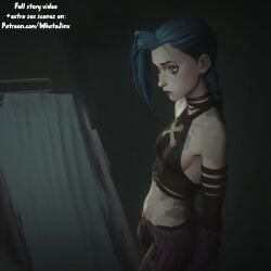 ai_generated ai_voice_acted animated arcane arcane_jinx blowjob blue_hair crop_top cum_drip cum_drop cum_in_mouth cum_leaking cum_leaking_out_of_mouth female fingerless_gloves full_video_at_source gagging handjob handjob_while_sucking highres jinx jinx_(arcane) jinx_(league_of_legends) league_of_legends male naked_female netflix on_knees oral_sex patreon patreon_username penis penis_tip petite petite_female purple_eyes saliva_drip saliva_trail side_view_fellatio sloppy_blowjob sloppy_fellatio sloppy_sounds sound story story_at_source tagme twin_braids video video_at_source voice_acted whatajinx
