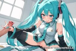 ai_generated asking_for_cum asking_for_it blue_hair blue_hair_female cum cumshot handjob hatsune_miku hentai smiling tagme video