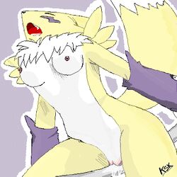 ass breasts digimon kitshokit renamon