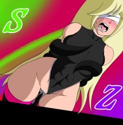 blindfolded blonde_hair blush dark_zixy drooling long_hair pussy pussy_juice stefany_(thebenja05) tentacle tentacle_in_pussy tentacle_sex tentacles_around_arms thebenja05 thighhighs thighs