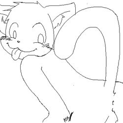 ass feline kitshokat male_only mammal naughty silly tongue