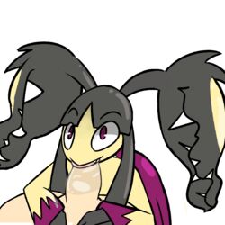 1boy ambiguous_gender animated erection fairy human interspecies male mammal mawile mega_evolution mega_mawile neko3240 nintendo oral penis pokemon pokemon_(species) pokemon_oras pokemon_rse red_eyes saliva sharp_teeth simple_background