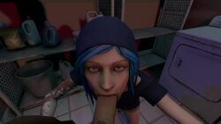 animated blowjob blue_hair chloe_price fellatio life_is_strange pov tagme video