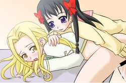 censored female lowres minamoto_chikaru multiple_girls strawberry_panic strawberry_panic! toumori_shion yuri