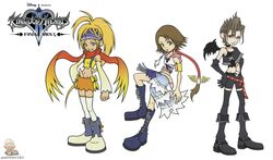 aaronmv2k6 chibi dickgirl disney final_fantasy final_fantasy_x final_fantasy_x-2 futa_only futanari highres intersex kingdom_hearts paine payne penis rikku square_enix white_background yuna