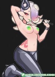 1girls breasts grand_festival_(splatfest) looking_at_viewer nipples octoling octoling_girl scrimblocrimbo shiver_(splatoon) splatoon splatoon_(series) splatoon_3 tagme thick_thighs tongue_out white_hair