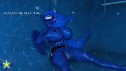 1girls 3d 3d_(artwork) air_bubbles anthro aquaphilia asphyxiation belt breasts bubbles drowning equine female fetish fingering fingering_pussy fingering_self friendship_is_magic hasbro huge_breasts kami_dragon masturbation my_little_pony navel nipples nude orgasm pool princess_luna_(mlp) random1985 solo source_filmmaker underwater unicorn water weight_belt