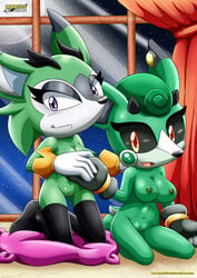 2girls anthro bbmbbf breasts cassia_the_pronghorn clove_the_pronghorn female furry furry_only mobius_unleashed multiple_girls nude palcomix pussy sega sonic_(series) tagme