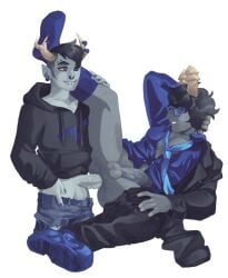 anal clothed galekh_xigisi hiveswap homestuck homestuck_troll male_only mallek_adalov naughtypelli penetration transparent_background