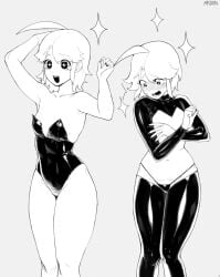 bunnysuit flat_chest menchi_(oc) original_character petite radon1014 reverse_bunnysuit