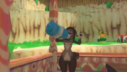 beach drinking_water electric_ryu female furry nude_female shark_girl vrchat vrchat_avatar