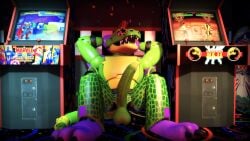 alligator alligator_tail alligatorid alligatorid_humanoid animatronic anthro biceps crocodile crocodile_tail crocodilian crocodylid facial_markings five_nights_at_freddy's five_nights_at_freddy's:_security_breach fnaf green_body green_penis hands_on_head looking_at_viewer machine male_focus male_only marvel_vs._capcom mohawk mohawk_(hairstyle) montgomery_gator_(fnaf) mortal_kombat muscular muscular_male non-human precum precum_drip precum_on_penis presenting presenting_ass presenting_balls presenting_penis red_hair reptile reptile_humanoid robot robot_humanoid scottgames sitting solo solo_anthro solo_focus solo_male spiked_bracelet spotted_body steel_wool_studios sunglasses tail two_tone_body yellow_glans