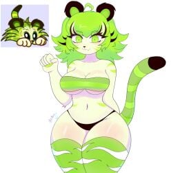 1girls anthro anthrofied ass breasts breasts catgirl feline feline female flora_fauna furry plant plant_girl plant_humanoid plantie plants_vs._zombies plants_vs_zombies popcap_games pussy tiger_grass_(pvz)