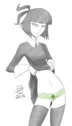 callmepo creepy_susie green_panties panties skirt_lift solo st._patrick's_day the_oblongs