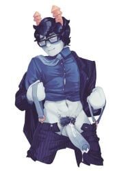 blush cum galekh_xigisi hiveswap homestuck homestuck_troll male naughtypelli penis pubic_hair smile transparent_background