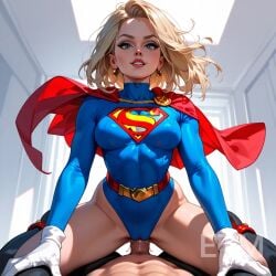 ai_generated blonde_hair clothed_female_nude_male crossover dominant_female looking_at_viewer riding_penis shadow_the_hedgehog supergirl watermark