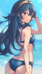 1girls ass female female_only fire_emblem fire_emblem_awakening kwrssbsp lucina_(fire_emblem) nintendo sideboob solo solo_female