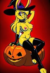 ai_generated female furry halloween jazz_jackrabbit_(series) lori_jackrabbit