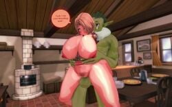 1boy 2girls 3d animated bouncing_breasts cowgirl_position cum_inflation dialogue dialogue_bubble elf elf_ears elf_female english_text female from_behind goblin huge_ass huge_breasts huge_cock human japs8005 koikatsu lifting_person long_video longer_than_4_minutes milf muscular_male orc orc_male original original_character original_characters sex sound tagme vaginal_penetration video voluptuous voluptuous_female