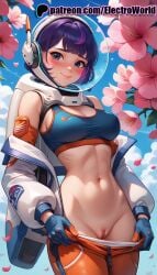 1girls ai_generated curvaceous curvy curvy_body curvy_female electroworld female female female_focus female_only inviting_to_sex juno_(overwatch) overwatch pussy pussy_juice seductive seductive_look seductive_pose solo solo_female vagina voluptuous voluptuous_female