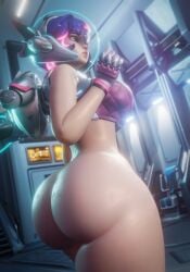 1girl 1girls 3d apple_butt asian asian_female ass audrix behind_view big_ass big_breasts big_butt blizzard_entertainment bottom_heavy bottomless bottomless_female breasts dat_ass fat_ass female female_only from_behind from_behind_position huge_ass juno_(overwatch) light-skinned_female light_skin martian overwatch overwatch_2 partially_clothed partially_clothed_female purple_hair purple_hair_female solo_female space_helmet tagme teo_minh thick_thighs venus_juno video_game_character