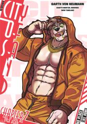 absurd_res anthro canid canine canis chains cl.rudolph garth_mentzel_monroe hi_res male mammal muscular mythological_canine mythological_creature mythology solo sportswear were werecanid werecanine werewolf wolf