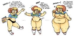 1girls bbw belly belly_rolls big_belly brown_eyes brown_hair cellulite eating exposed_breasts fat_rolls hamburger happy huge_ass jules_(soft_jules) large_breasts oblivious self_insert skindentation soft_jules streamer thick_thighs twitch vtuber wardrobe_malfunction weight_gain wide_hips