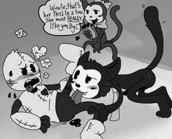 anthro blank_(fnac) blush candy_(fnac) cindy_(fnac) cunnilingus dialogue english_text eyelashes fazbear_fanverse feline female five_nights_at_candy's five_nights_at_freddy's food ghost_(artist) greyscale heart humanoid licking male mammal masturbation monochrome open_mouth oral pac-man_eyes penetration penis popcorn pussy pussy_juice retro_artstyle retro_artstyle_(western) sex speech_bubble straight text thought_bubble tongue tongue_out toony vaginal_penetration voyeur