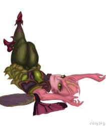 1girls clothing dany34g dark_willow dota_2 fairy female green_legs legs pink_hair pink_skin wings