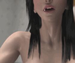 3d after_oral animated asian black_hair breasts censored chiha_rokuhato female oral pale_skin pov umemaro