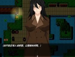 1girls animated black_hair breasts chinese_text game_cg huge_breasts long_hair nipples nude nude_female tagme video