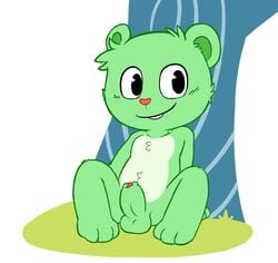 1boy anthro balls bear erection flippy_(htf) gay happy_tree_friends male male_focus male_only mammal naked nude oob penis solo tagme uncut