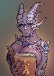 1girls artist_request blue_eyes book book_covering_breasts female kenshi meme ouch_meme shek tagme_(artist) technically_human