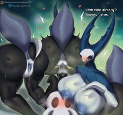 18_(artist) 1ambiguous 3girls anus ass big_ass big_breasts big_butt big_penis blush breasts_on_head busty claw_arm claws cum_leaking_out_of_pussy female female_penetrated foursome hollow_knight huge_ass huge_breasts huge_butt huge_cock hung insect_abdomen insect_girl insect_humanoid insectoid large_ass large_breasts large_butt large_penis leaking_cum leaking_pussy mantis mantis_girl mantis_humanoid mantis_lord massive_breasts naked nipples nude orgy penetration penis_in_pussy pussy team_cherry the_knight_(hollow_knight) vagina vaginal_penetration vessel_(species)