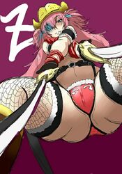 1girls artist_request female female_only kagura_(oneechanbara) oneechanbara pink_hair solo tagme