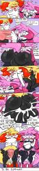 anal anal_sex anthro ass balls big_butt big_penis blush bodily_fluids braixen clothing comic cum cum_inside duo ejaculation english_text generation_6_pokemon genital_fluids genitals hi_res huge_butt huge_cock lewdchuu_(artist) long_image maid_uniform male male/male nintendo penetration penis pink_body pokemon pokemon_(species) tall_image text uniform yellow_body