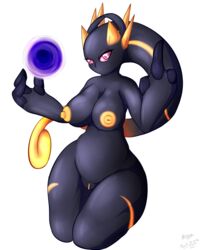 1girls 2016 alternate_color areolae breasts clitoris eyelashes female female_mewtwo female_only furry kneeling legendary_pokémon looking_at_viewer mega_evolution mega_mewtwo_y mewtwo nintendo nipples nude pink_eyes pokemon pokemon_(species) pokemon_rgby pokemon_xy pokken_tournament pussy quin-nsfw shadow_mewtwo shadow_pokémon solo text thick_thighs video_games watermark wide_hips