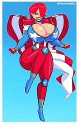 1girls american_dream_(comic) ass atomickingboo big_ass big_breasts breasts bust busty chest curvaceous curvy curvy_figure digital_media_(artwork) female female_focus hero heroine hips hourglass_figure huge_ass huge_breasts human large_ass large_breasts legs light-skinned_female light_skin mature mature_female red_hair slim_waist superhero superheroine the_american_dream thick thick_hips thick_legs thick_thighs thighs voluptuous waist wide_hips