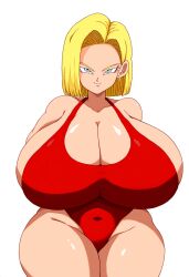 1girls ai_generated android_18 blonde blonde_hair blonde_hair_female blue_eyes blue_eyes_female cameltoe ch1996art cleavage curvy dragon_ball erect_nipples female gigantic_breasts huge_areolae huge_ass nai_diffusion puffy_nipples short_hair short_hair_female stable_diffusion thick_lips voluptuous wide_hips yellow_hair